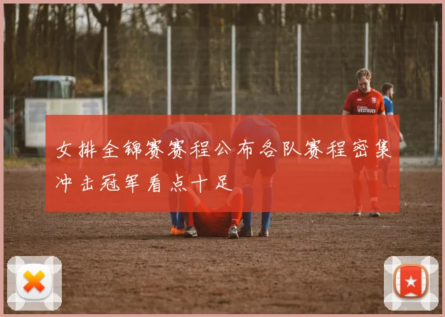 女排全锦赛赛程公布各队赛程密集冲击冠军看点十足